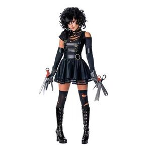 Edward Scissorhands Spirit Halloween womens costume with wig, dress